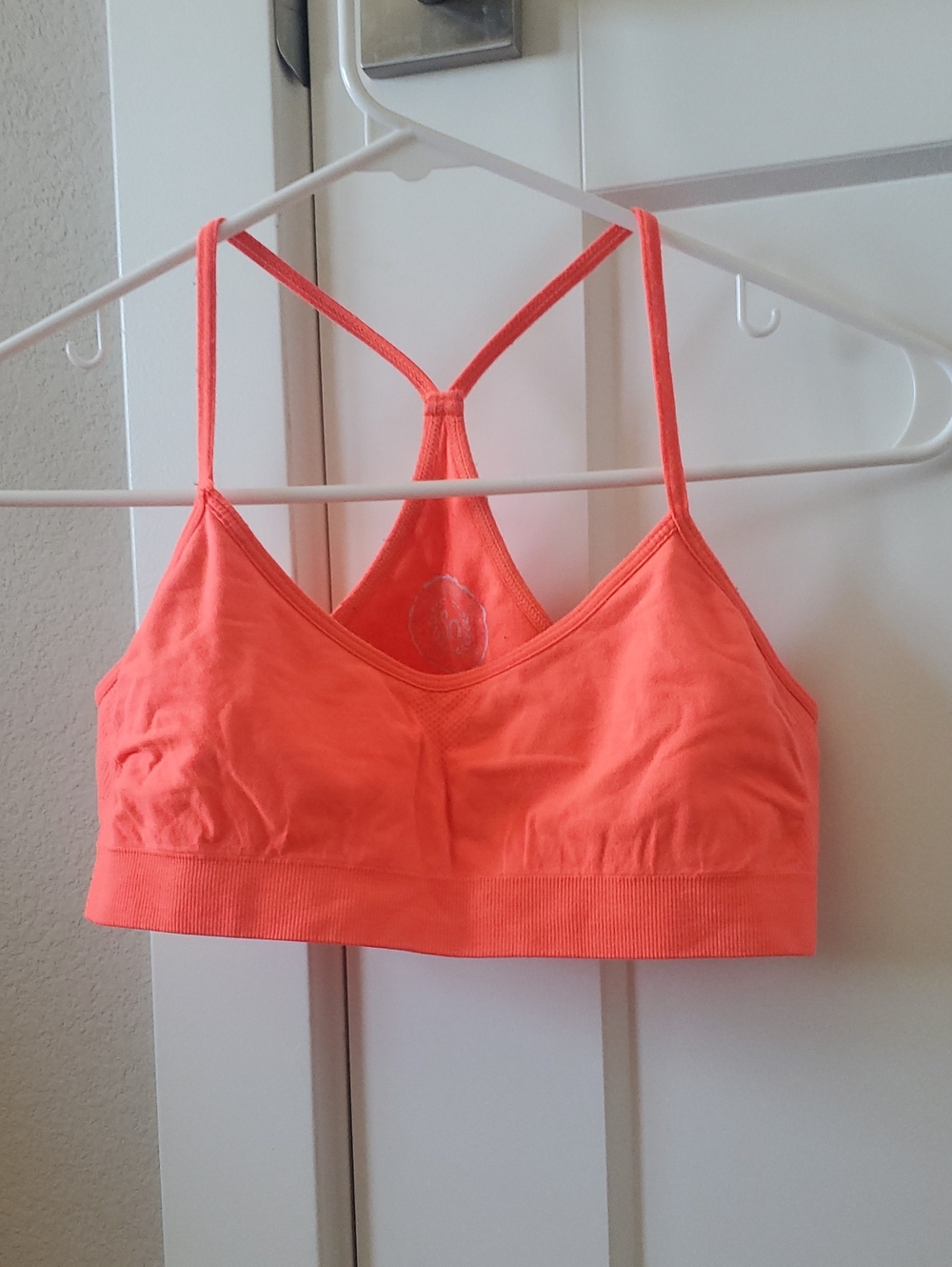 SO Coral Orange Racerback Bralette
